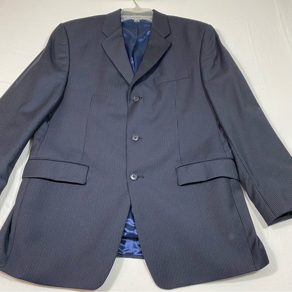 Calvin Klein Pinstripe Wool Blazer Sports Jacket Suit Jacket 40R Men’s N… - Picture 13 of 13
